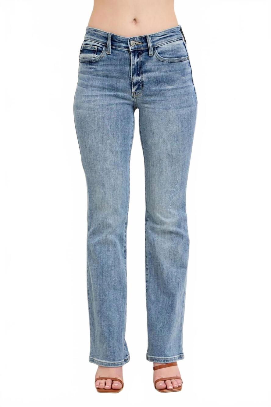 NEW JUDY BLUE mid rise bootcut jeans in blue
